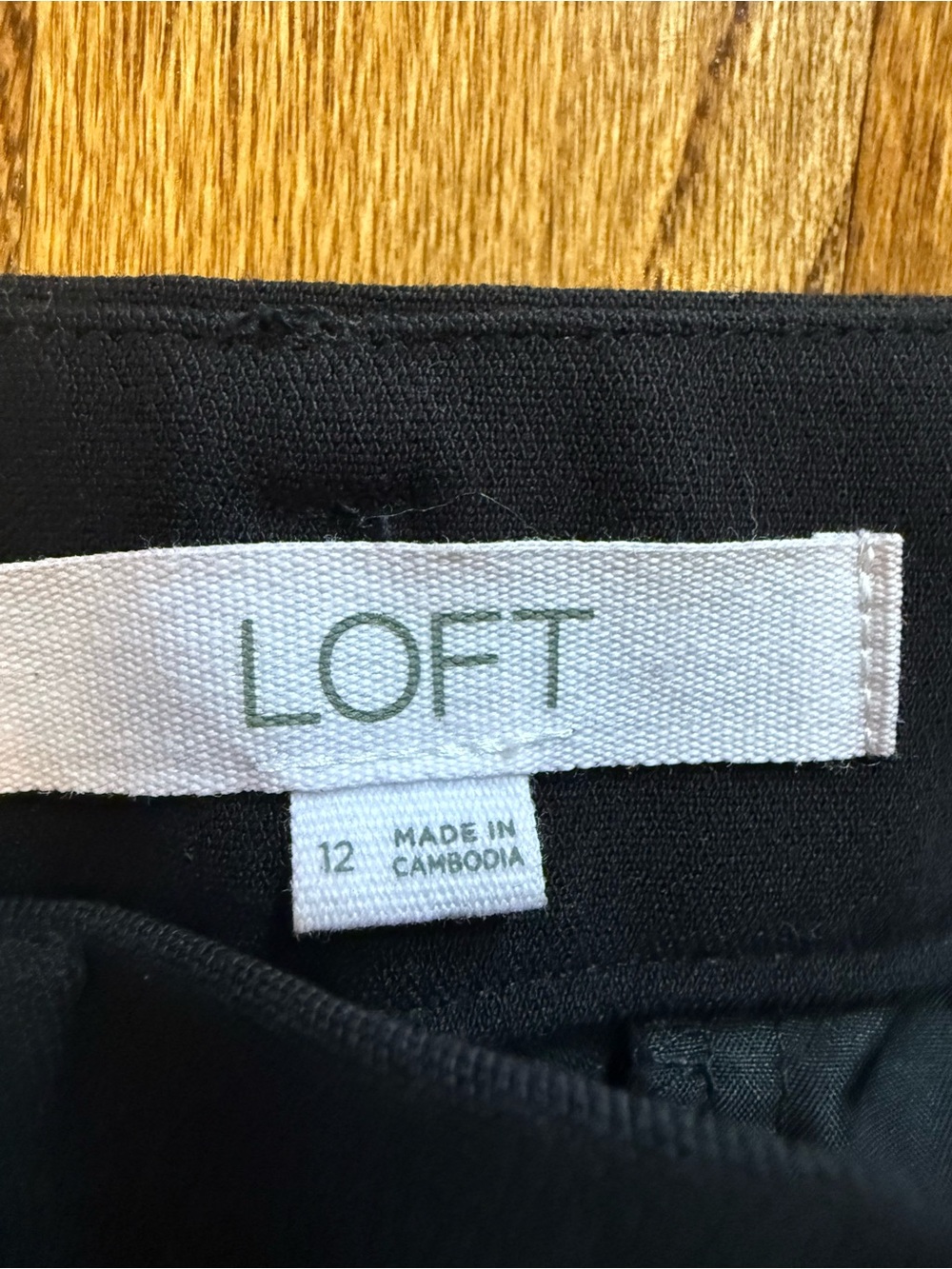 LOFT Ladies’ Classic Wide-Leg Black Dress Pants size 12, 29” inseam - Picture 2 of 6
